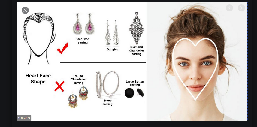 best earrings for heart shaped faces 
